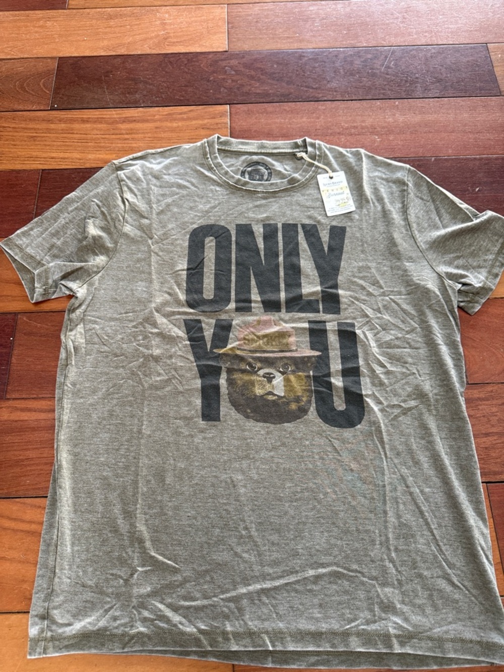 Lucky Brand Olive Green 'ONLY YOU' Graphic Crewneck Tee
